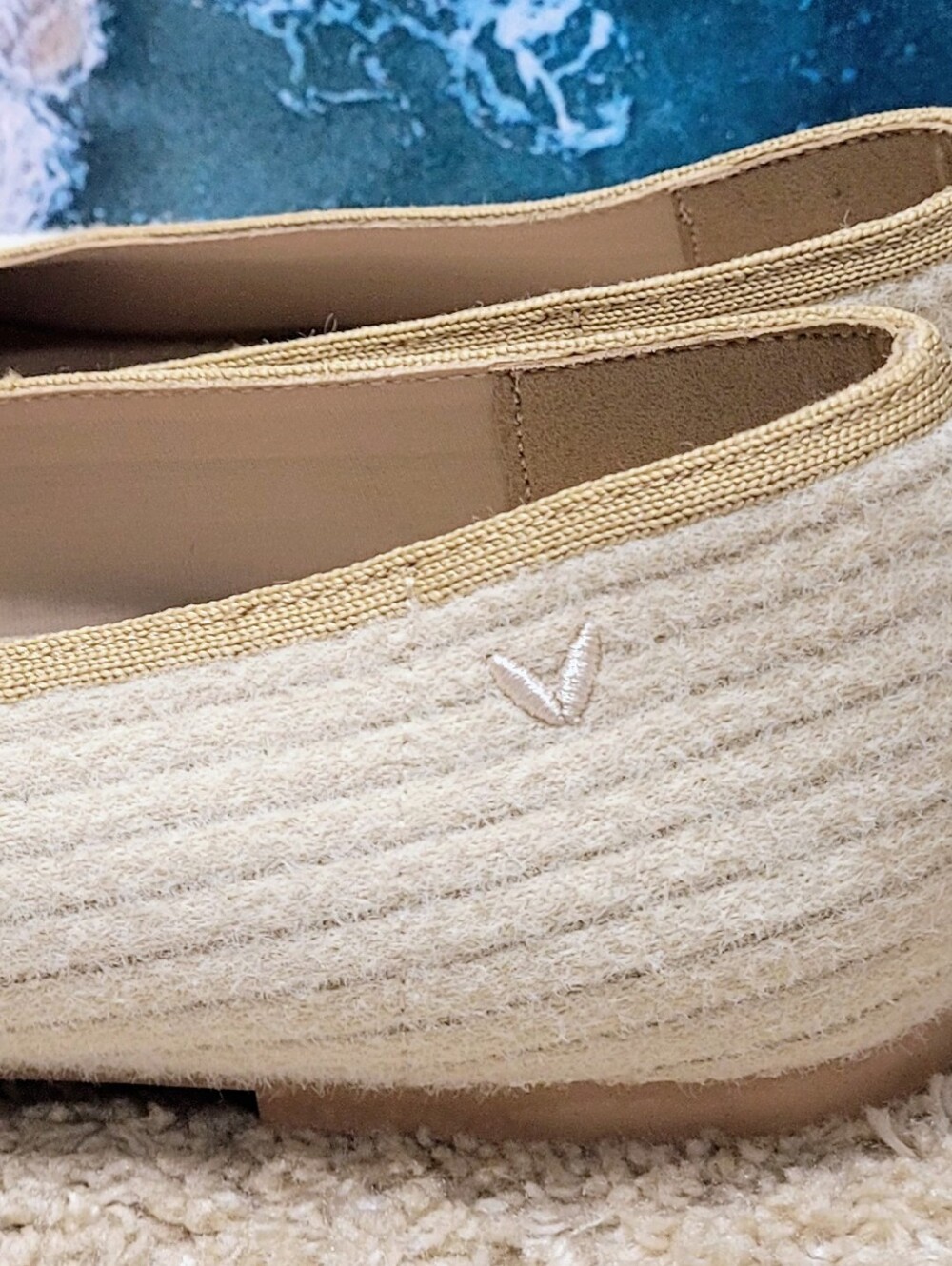 VIVAIA Cream Knit Slip-On Loafers — Lightweight Women's Flats 8 - Picture 6 of 14